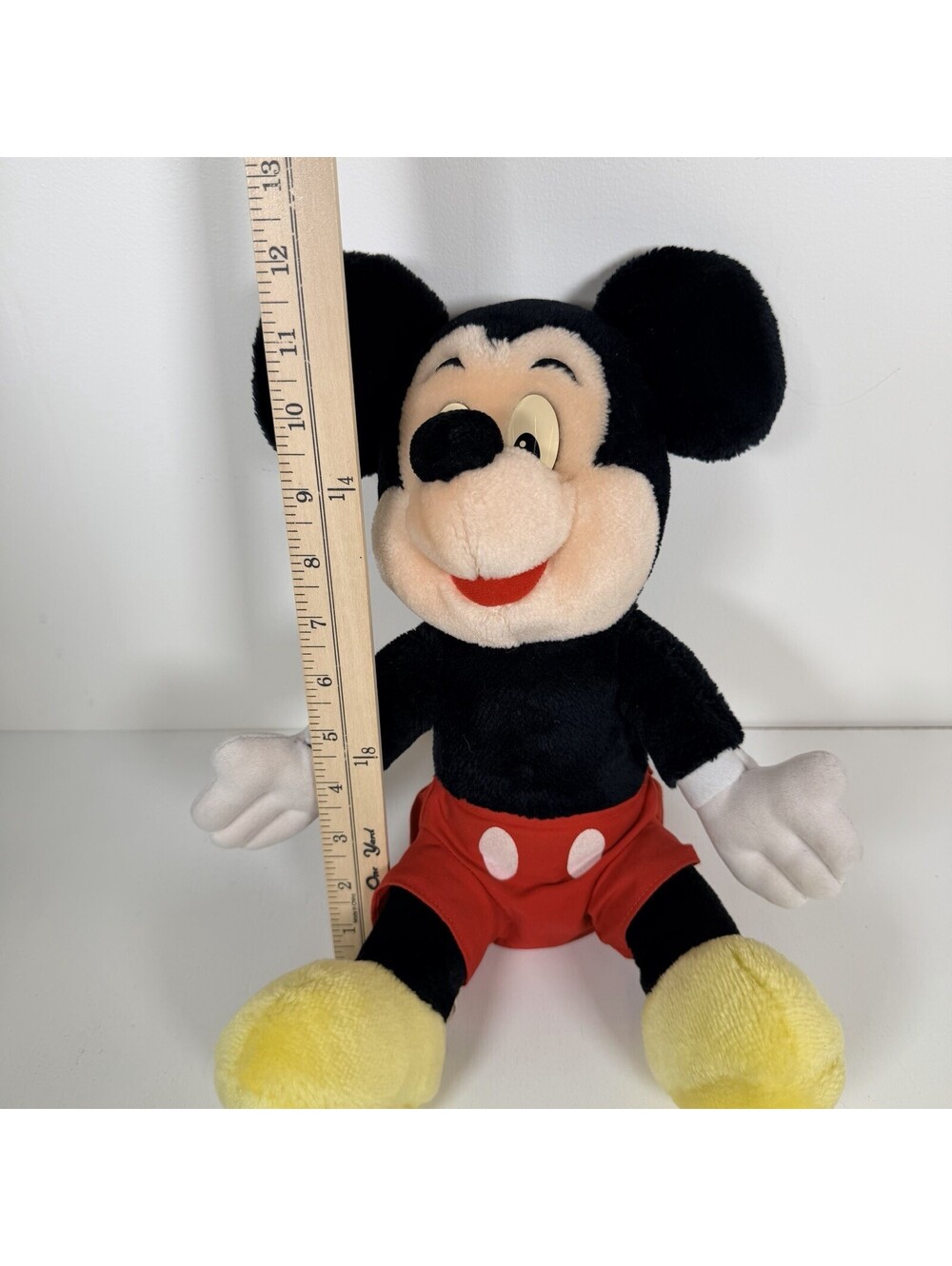 Vintage Disney Parks Mickey Mouse Plush Stuffed Animal Plastic Eyes Shorts 12" - Picture 6 of 7
